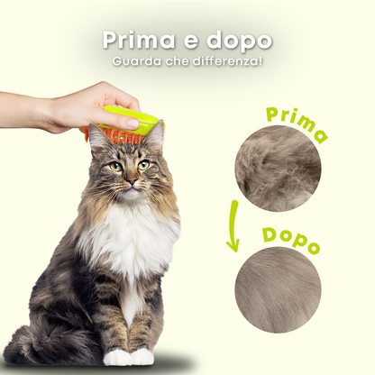 Animalsmooth™️ Spazzola a Vapore Hydropet - Prima e dopo, guarda che differenza!