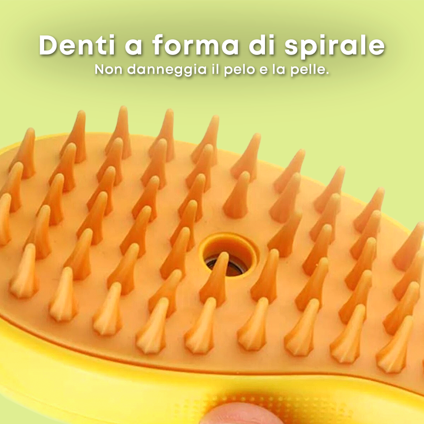 Animalsmooth™️ Spazzola a Vapore Hydropet - Denti a forma di spirale, non danneggia il pelo e la pelle